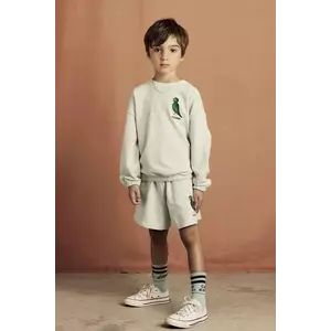 Mini Rodini hanorac de bumbac pentru copii Bird culoarea bej, melanj, 2562011611 imagine