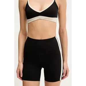 P.E Nation pantaloni scurți de antrenament Highgate 5 culoarea negru, cu imprimeu, high waist, 252S087 imagine