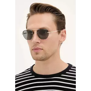 Montblanc ochelari de soare culoarea auriu, MB0404S imagine