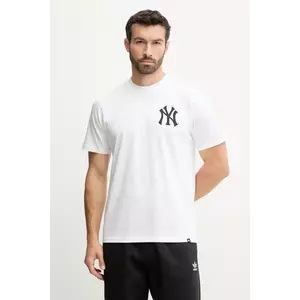 47 brand tricou din bumbac MLB New York Yankees culoarea alb, cu imprimeu, BB017TMBECT657649WW imagine