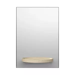 ferm LIVING oglindă de perete cu raft Symmetry Mirror culoarea bej imagine