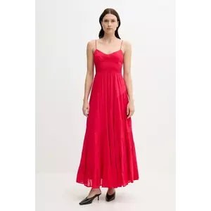 Hoss Intropia rochie din bumbac culoarea roz, maxi, evazati, 8229113 imagine