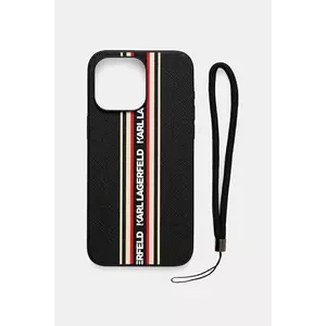 Karl Lagerfeld carcasă de telefon iPhone 15 Pro Max culoarea negru, KLHCP15XPAMSCNSR imagine