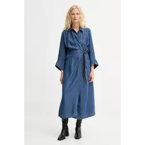 MUNTHE rochie din denim PRESCOTT midi, evazati, 252134025207 imagine