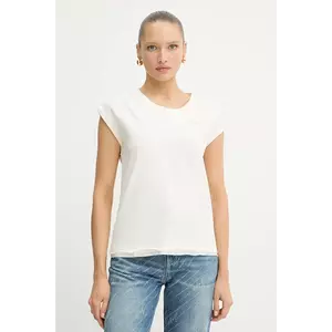 BOSS Orange top din bumbac culoarea bej, 50545521 imagine