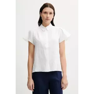 Pedro del Hierro cămașă de in culoarea bej, cu guler clasic, relaxed, 7659075 imagine