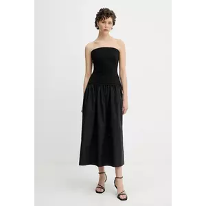 Rag & Bone rochie culoarea negru, midi, evazati, WAC25P3017D817 imagine