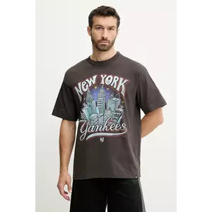 47 brand tricou din bumbac MLB New York Yankees culoarea maro, cu imprimeu, BB017TMKBRU643616C9 imagine
