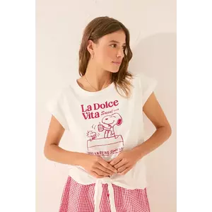 women'secret tricou din bumbac culoarea alb, 3279713 imagine