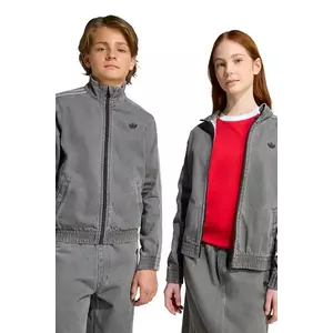 adidas Originals geacă de blugi pentru copii culoarea gri, JV7801 imagine