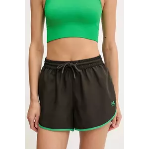 P.E Nation pantaloni scurți de antrenament Academy culoarea negru, uni, high waist, 252S056 imagine