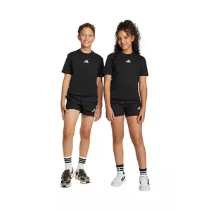 adidas pantaloni scurți copii culoarea negru, cu imprimeu, talie reglabila, JC9770 imagine