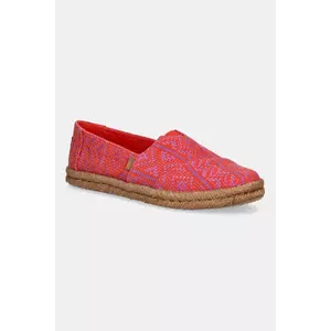 Toms espadrile DIAMOND GLOBAL culoarea rosu, 10021885 imagine