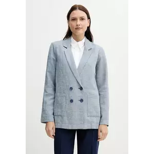 United Colors of Benetton sacou de in cu doua randuri de nasturi, cu imprimeu, 265XDW035 imagine