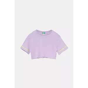 United Colors of Benetton tricou de bumbac pentru copii culoarea violet, 3096C10PC imagine