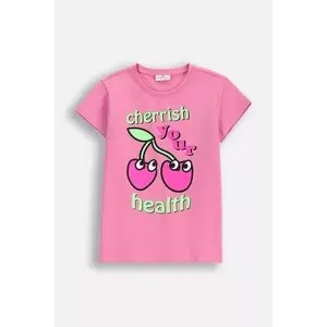 Coccodrillo tricou copii culoarea roz, EVERYDAY GIRL imagine