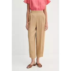 United Colors of Benetton pantaloni din in lat, high waist, 4AGHDF08L imagine