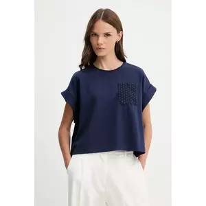 United Colors of Benetton tricou culoarea bleumarin, 3IFVD10AF imagine