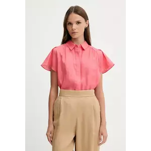 Pedro del Hierro cămașă de in culoarea roz, cu guler clasic, relaxed, 7659075 imagine