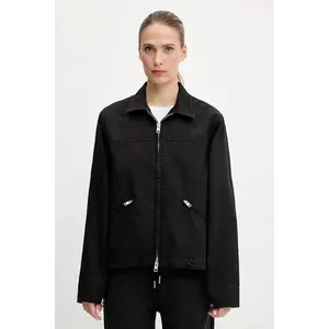 The North Face jachetă de bumbac Cedar Canvas Work culoarea negru, de tranzitie, oversize, NF0A8B99JK31 imagine