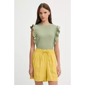 United Colors of Benetton top culoarea verde, 3FMED10A3 imagine