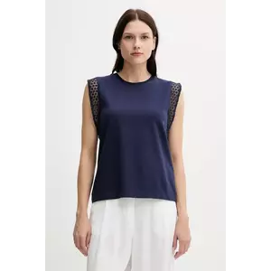 United Colors of Benetton top culoarea bleumarin, 3IFVD10AC imagine