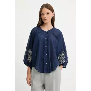 United Colors of Benetton cămașă din bumbac culoarea bleumarin, regular, 5VZCDQ0BN imagine