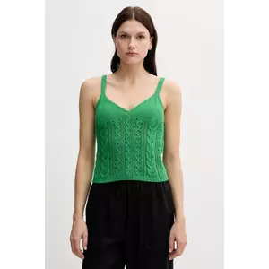 United Colors of Benetton top din bumbac culoarea verde, 101TDH01B imagine