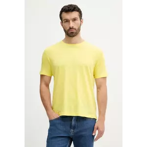 United Colors of Benetton tricou din bumbac culoarea bej, uni, 3P7XU1058 imagine