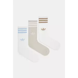 adidas Originals șosete 3-Stripes 3-pack culoarea alb, JV7420 imagine