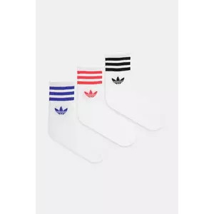 adidas Originals șosete 3-Stripes 3-pack culoarea alb, JV7404 imagine