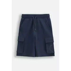 Coccodrillo pantaloni scurți din bumbac culoarea bleumarin, talie reglabilă, HOLIDAY SPLASH BOY JUNIOR imagine