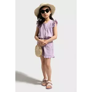 Coccodrillo bluză de bumbac pentru copii culoarea violet, uni, INSIDE OCEAN GIRL KIDS imagine