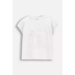 Coccodrillo tricou copii culoarea alb, FLOWER PARADISE GIRL JUNIOR imagine