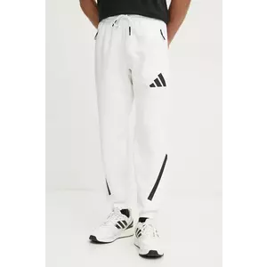 adidas pantaloni de trening ZNE culoarea alb, cu imprimeu, JF2449 imagine