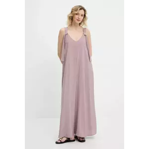 Answear Lab rochie culoarea bej, maxi, evazată imagine