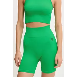 P.E Nation pantaloni scurți de antrenament Restore Seamless culoarea negru, uni, high waist, 243S296 imagine