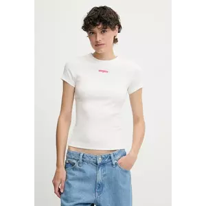 Tommy Jeans tricou culoarea alb, DW0DW21402 imagine
