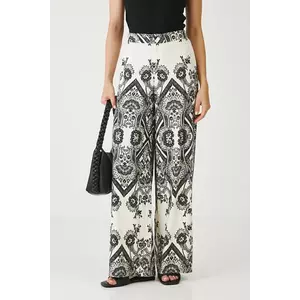 Medicine pantaloni din amestec de in lat, medium waist imagine