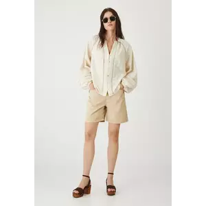 Medicine bluza din bumbac culoarea bej, cu imprimeu imagine