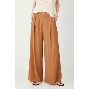 Medicine pantaloni culoarea maro, lat, medium waist imagine