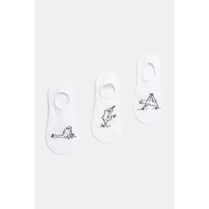 Medicine șosete de bumbac 3-pack femei, culoarea alb imagine