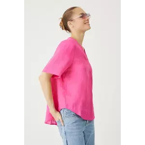 Medicine bluza din in culoarea roz, neted imagine