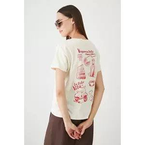 Medicine tricou din bumbac culoarea bej imagine