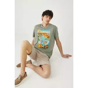 Medicine tricou din bumbac culoarea verde, cu imprimeu imagine