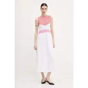 United Colors of Benetton rochie culoarea roz, maxi, evazati, 1194EV02A imagine