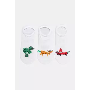 Medicine ciorapi de bumbac 3-pack culoarea alb imagine