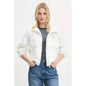 Tommy Jeans geacă culoarea alb, de tranziție, oversize, DW0DW20952 imagine