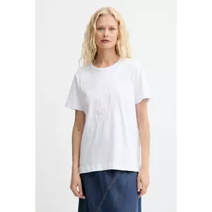 MUNTHE tricou din bumbac PIRIS culoarea alb, 252110525260 imagine