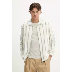 Les Deux jacheta de bumbac Stanley culoarea bej, de tranziție, oversize, 1000131 imagine